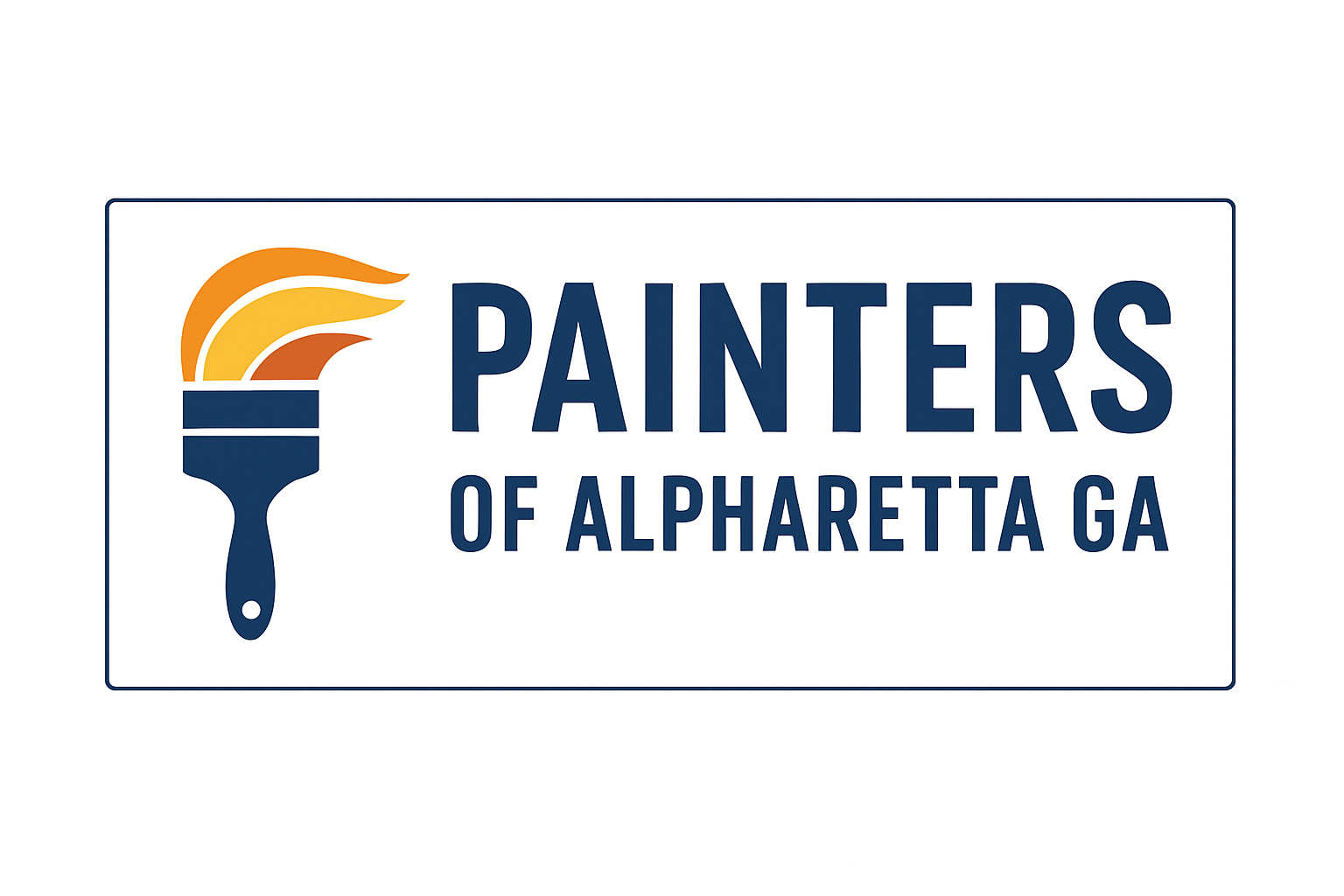 Logo that says painters of alpharetta ga